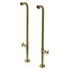 Aqua Vintage AE810S7DX Freestanding Tub Supply Line, Brushed Brass AE810S7DX